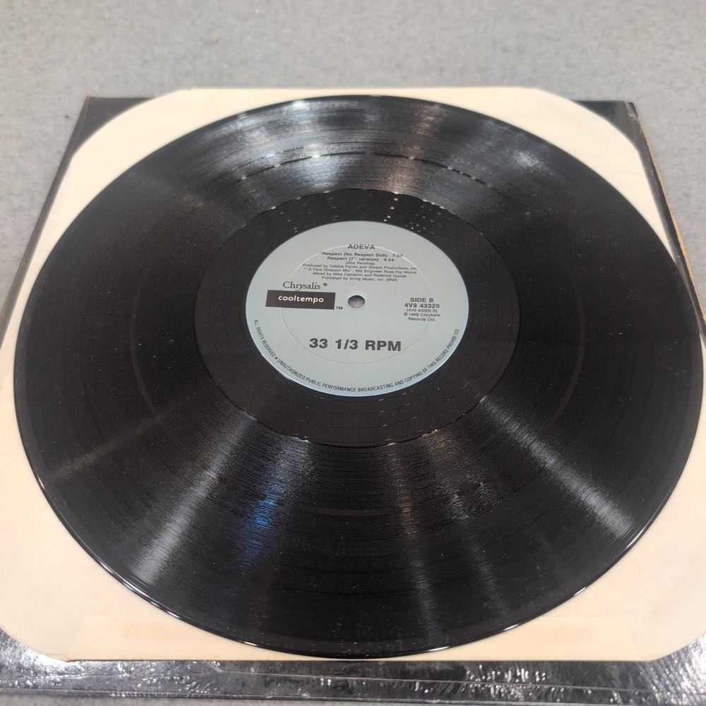 Adeva Respect 12 inch Vinyl Single 1988 Chrysalis Cooltempo 4V9 43329 VG - Picture 6 of 7